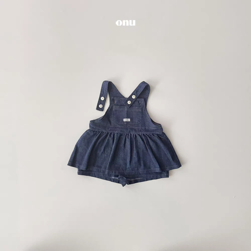 Пола с презрамки в корейски стил за момичета, памук, едноцветна, за деца на възраст 1–3 години, пролетно-есен 2025