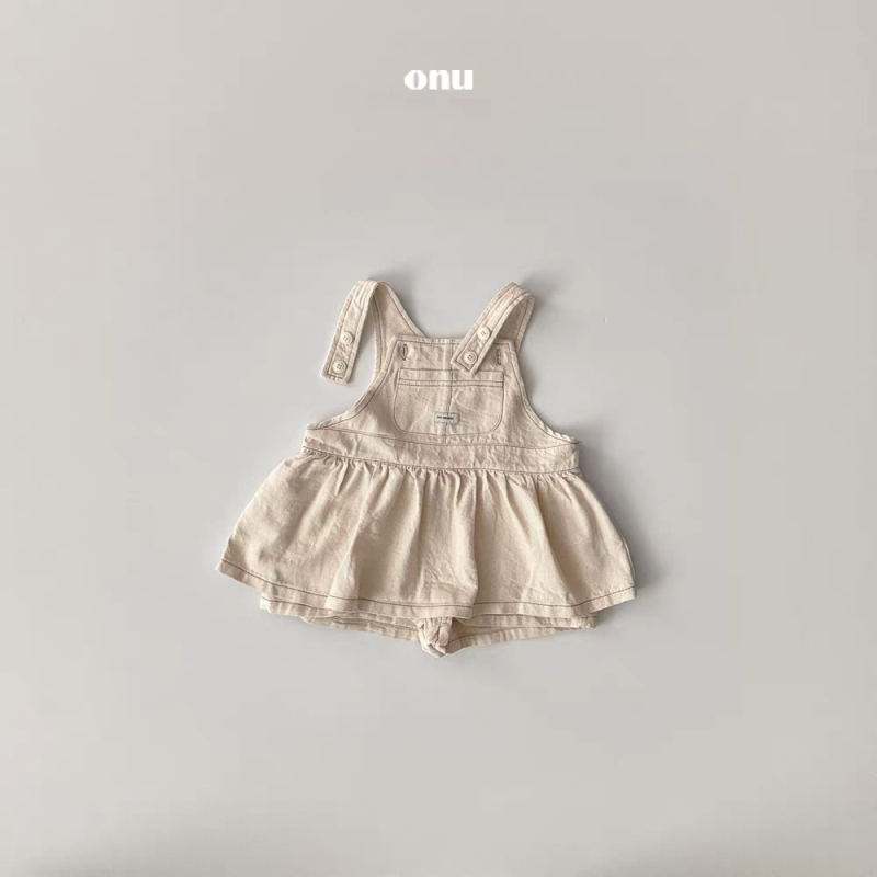 Пола с презрамки в корейски стил за момичета, памук, едноцветна, за деца на възраст 1–3 години, пролетно-есен 2025