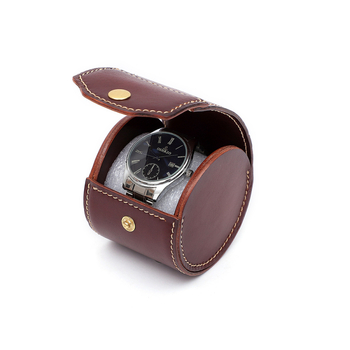 Dujiang kožna kružna kutija za satove — ručno izrađena, moguć tisak logotipa, 1 komad, proljeće 2025 izlazak