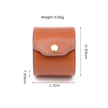 Dujiang kožna kružna kutija za satove — ručno izrađena, moguć tisak logotipa, 1 komad, proljeće 2025 izlazak