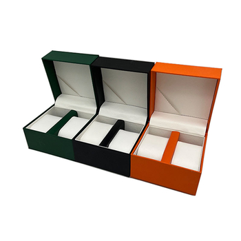 PU kožna kutija za satove, dvotonska, poklopac s preklopom, kapacitet za dva sata, model 7685