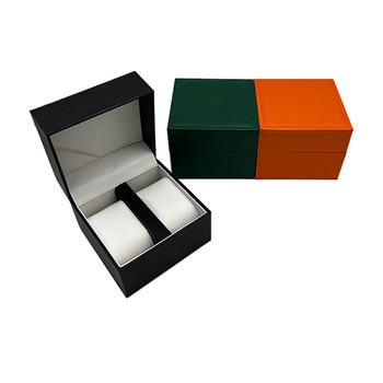 PU kožna kutija za satove, dvotonska, poklopac s preklopom, kapacitet za dva sata, model 7685