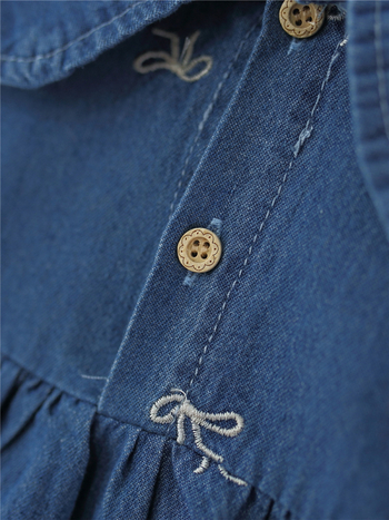 Princese kleita zīdaiņiem meitenēm - kokvilna, vienkrāsaina, rudens 2025, vecums 1–3 gadi