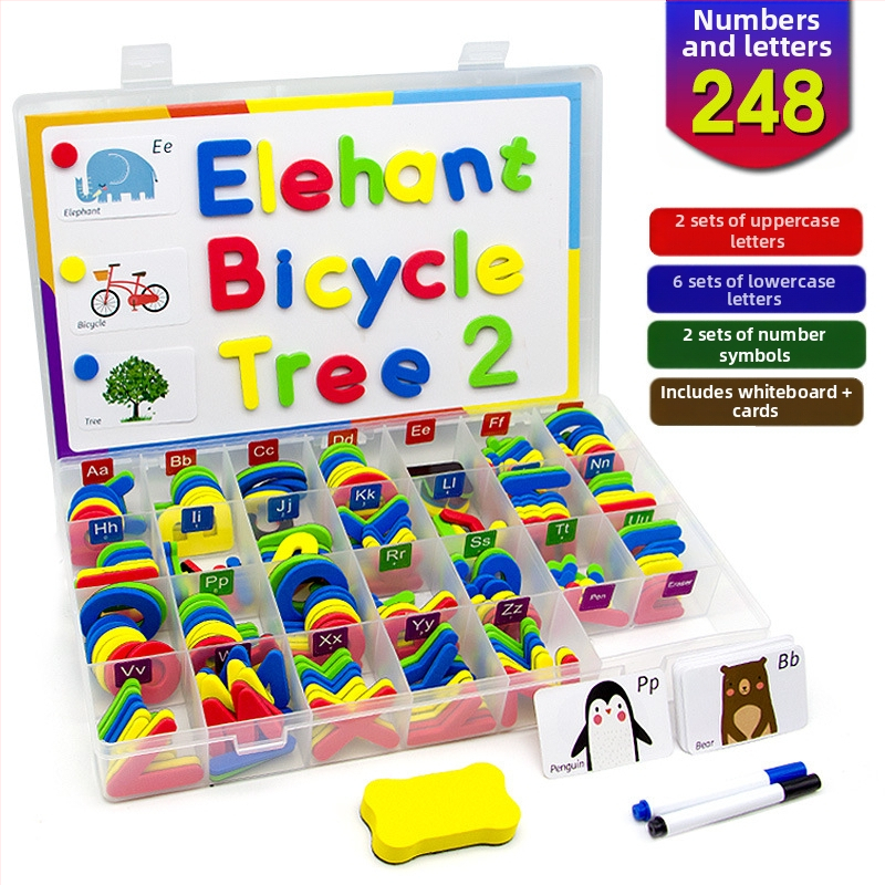 Magnetilised inglise tähed - magnetiline õppemäng inglise keele varases õppes, lastele 4-6 aastat, bränd Magnetic Hui Duck