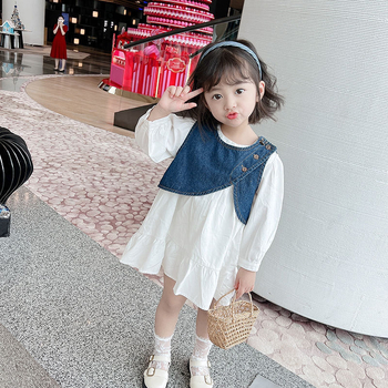 Детски комплект от две части: Corduroy жилетка и рокля за момичета, с презрамки, А-линий силует, едноцветен, 96–100% акрил, подплата от акрил, за новородени 0–12 месеца