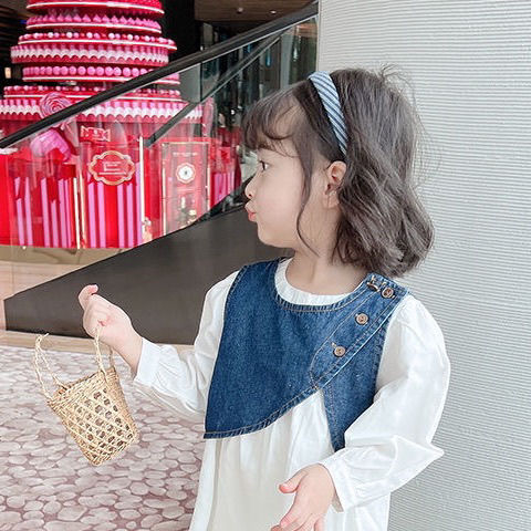 Детски комплект от две части: Corduroy жилетка и рокля за момичета, с презрамки, А-линий силует, едноцветен, 96–100% акрил, подплата от акрил, за новородени 0–12 месеца