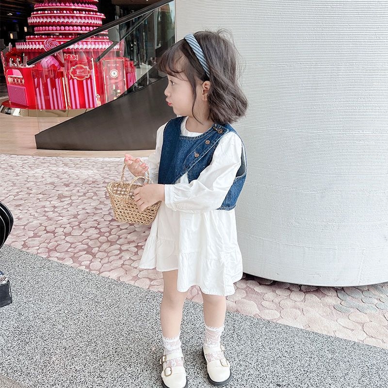 Детски комплект от две части: Corduroy жилетка и рокля за момичета, с презрамки, А-линий силует, едноцветен, 96–100% акрил, подплата от акрил, за новородени 0–12 месеца