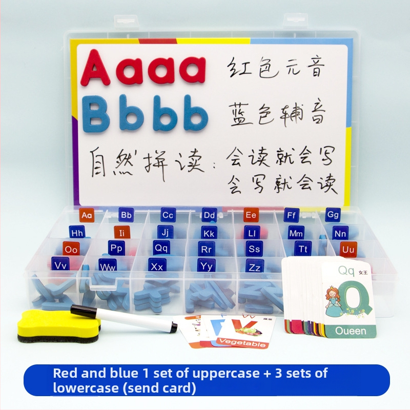 Magnetilised inglise tähed – magnetiline materjal, õppevahend inglise keele õpetamiseks lastele vanuses 4–6 aastat, kaubamärk Magnetic Hui Duck