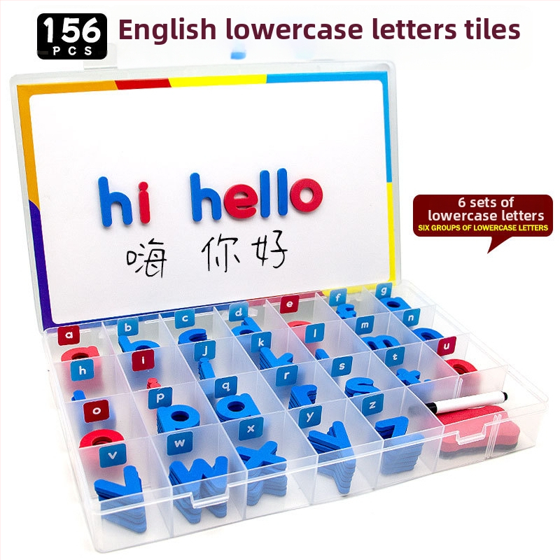 Magnetilised inglise tähed – magnetiline materjal, õppevahend inglise keele õpetamiseks lastele vanuses 4–6 aastat, kaubamärk Magnetic Hui Duck