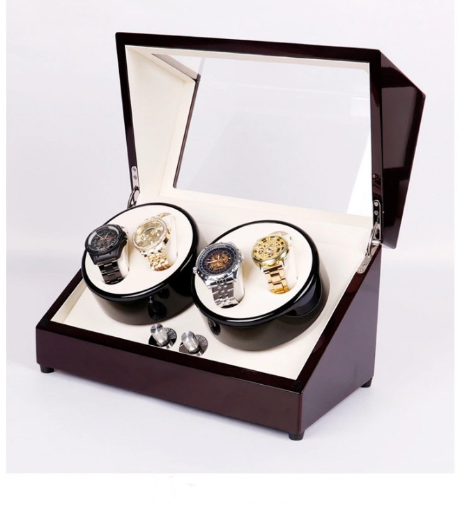 Óra forgató doboz, elektromos motoros, 4+0 rekesz, fa kivitel