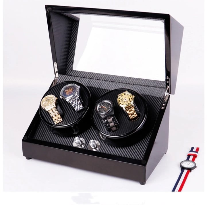 Óra forgató doboz, elektromos motoros, 4+0 rekesz, fa kivitel