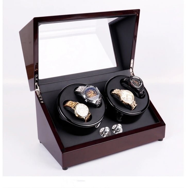 Óra forgató doboz, elektromos motoros, 4+0 rekesz, fa kivitel