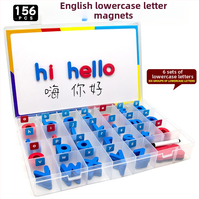 Magneetilised inglise tähed – õppemäng varajase inglise keele õpetamiseks, magnetmaterjal, vanus 4–6 aastat, kaubamärk Magnetic Hui Duck