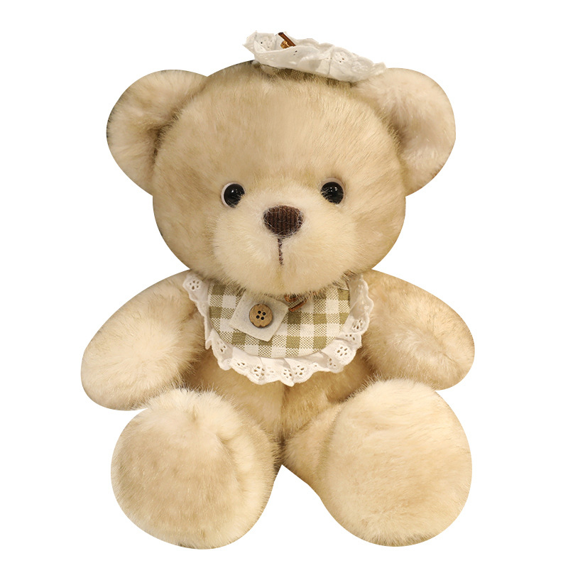 Мече плюшена кукла в рокля, PP памук за пълнеж, къс плюш, OEM персонализация на лого, подходящо за деца 7–14 години