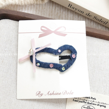 Korejskog stila vintage ukosnica za kosu s mašnicom, kristalima, srcima i zvjezdicama – ručna izrada BB klips