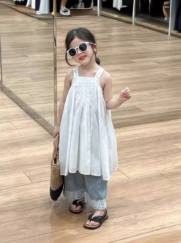 Детска рокля принцеса за лято, 100% памук, стил принцеса, за деца 3–8 г