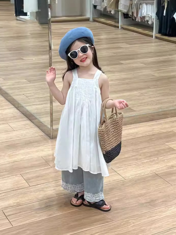 Детска рокля принцеса за лято, 100% памук, стил принцеса, за деца 3–8 г