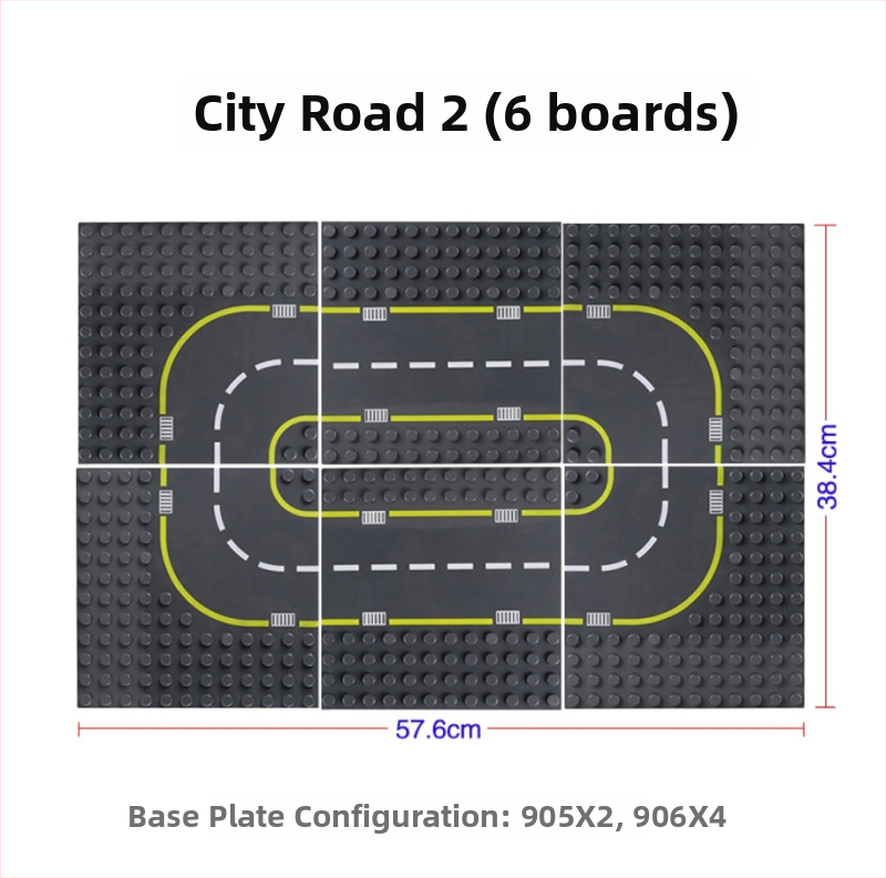 Teepõhja alus ehitusblokidele, ühildu LEGO suurte plokkidega, mudelid 905–907, Wange, ABS-plastik
