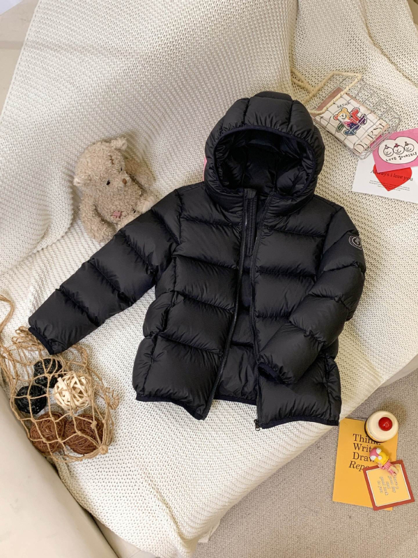 Bērnu kapucēta pūku jaka, bieza ziemas versija, balta zoss spalvas 86–90%, korejiešu stils, rāvējslēdzējs