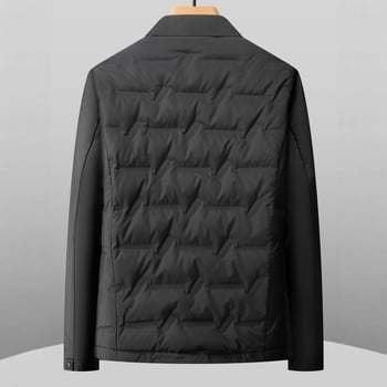 Muška jakna s kapuljom od puhova perja, jednostruko zatvaranje, zimska kolekcija 2025, sadržaj perja 86–90%, punjenje 56–72 g