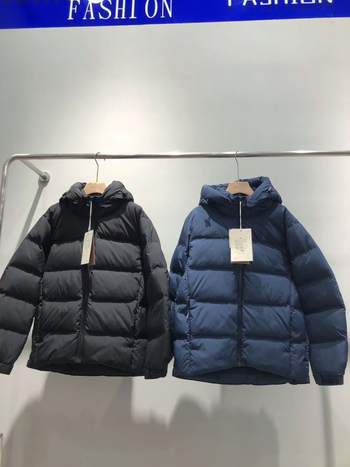 Muška zimska jakna s kapuljačom od bijelog guščjeg pera, 86–90% punila, debela izolacija, zip