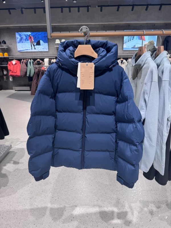 Muška zimska jakna s kapuljačom od bijelog guščjeg pera, 86–90% punila, debela izolacija, zip