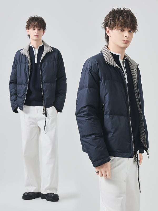 Muška jakna s kačjim perjem, labav kroj, srednja duljina 65–80 cm, udio perja 86–90%, napun 120 g