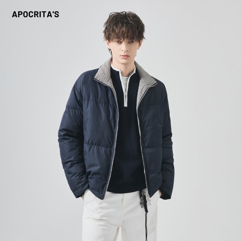 Muška jakna s kačjim perjem, labav kroj, srednja duljina 65–80 cm, udio perja 86–90%, napun 120 g