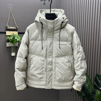 Muška jakna s kapuljačom od perja — vodootporna, otporna na vjetar, topla, 900 fill power, 201–300 g punila od bijelog pera