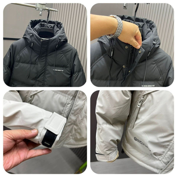 Muška jakna s kapuljačom od perja — vodootporna, otporna na vjetar, topla, 900 fill power, 201–300 g punila od bijelog pera