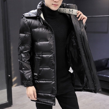 Geacă de iarnă cu glugă pentru bărbați, lungă, impermeabilă și rezistentă la murdărie, 100% puf alb de rață, volum puf 550, protecție frig -5°C până la 0°C