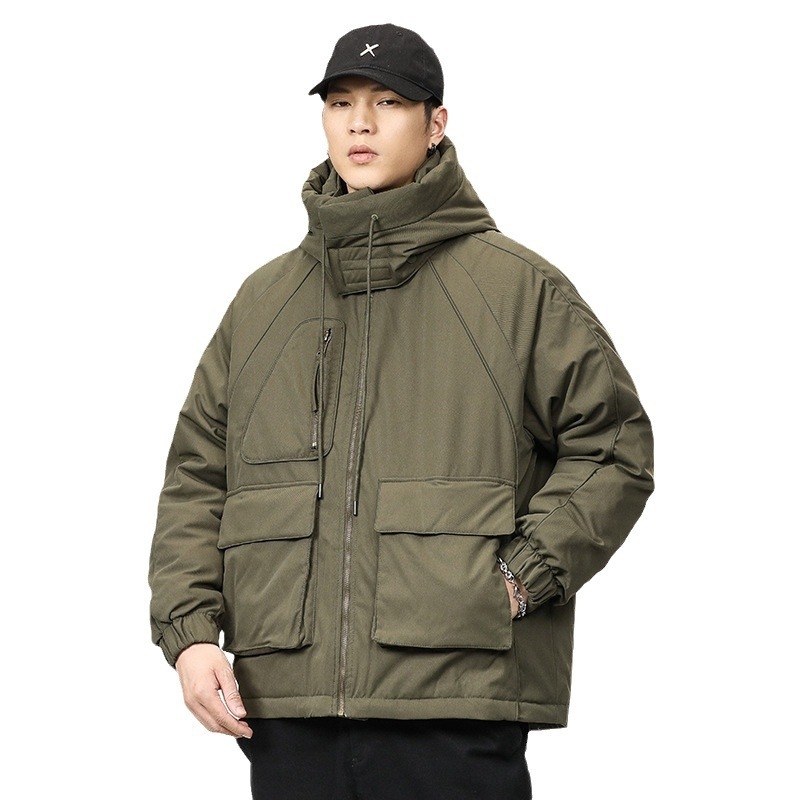 Muška jakna od perja s kapuljom, otporna na vjetar, 90% punilo od bijelog patka, zaštita od hladnoće -20°C do -5°C