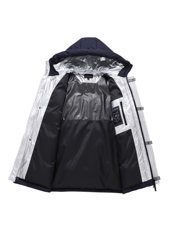 Jakna s bijelim patinim perjem, vodootporna, iznimno hladna zaštita (-30°C do -15°C), dugačka, kapuljača, zatvarač, punjenje 600