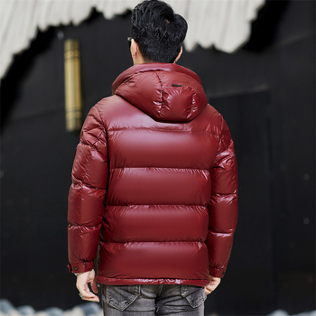 Muška zimska jakna s perjem od pačice, debela izolacija, otpornost na vjetar, stojeći ovratnik, zip, pogodna za hladnoću (-20°C do -5°C)