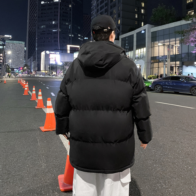 Muška pamučna jakna s kapuljom, kapitone, dvostrana, s vunenim punjenjem