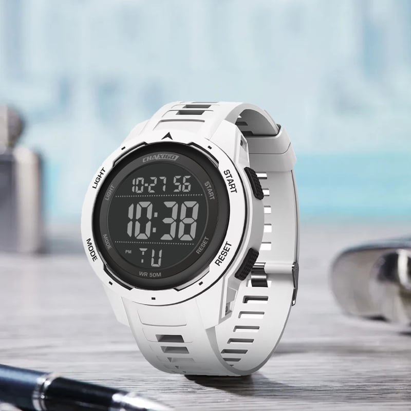 Chaxigo Ceas digital pentru elevi – afișaj numeric luminos, rezistență la apă 30M, mișcare electronică, ceas cu alarmă