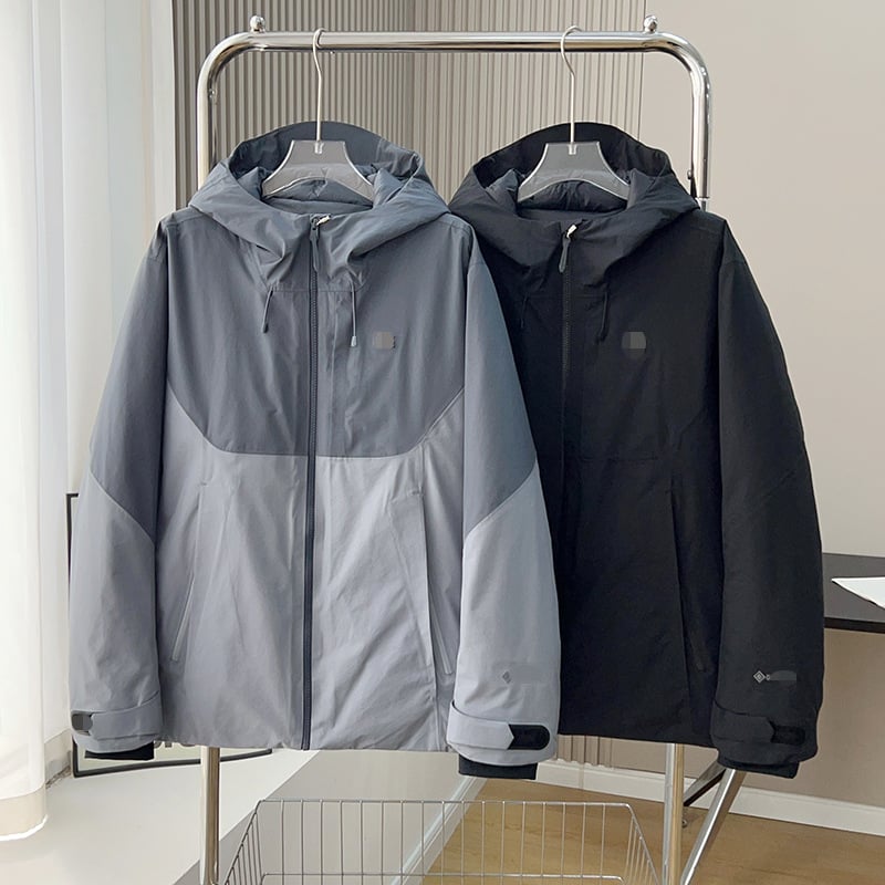 Muška zimska jakna s kapuljom, vodootporna i otporna na vjetar, punilo od gusjeg perja 80%, 700 punjenja, izdržljivost na hladnoću -30°C do -15°C