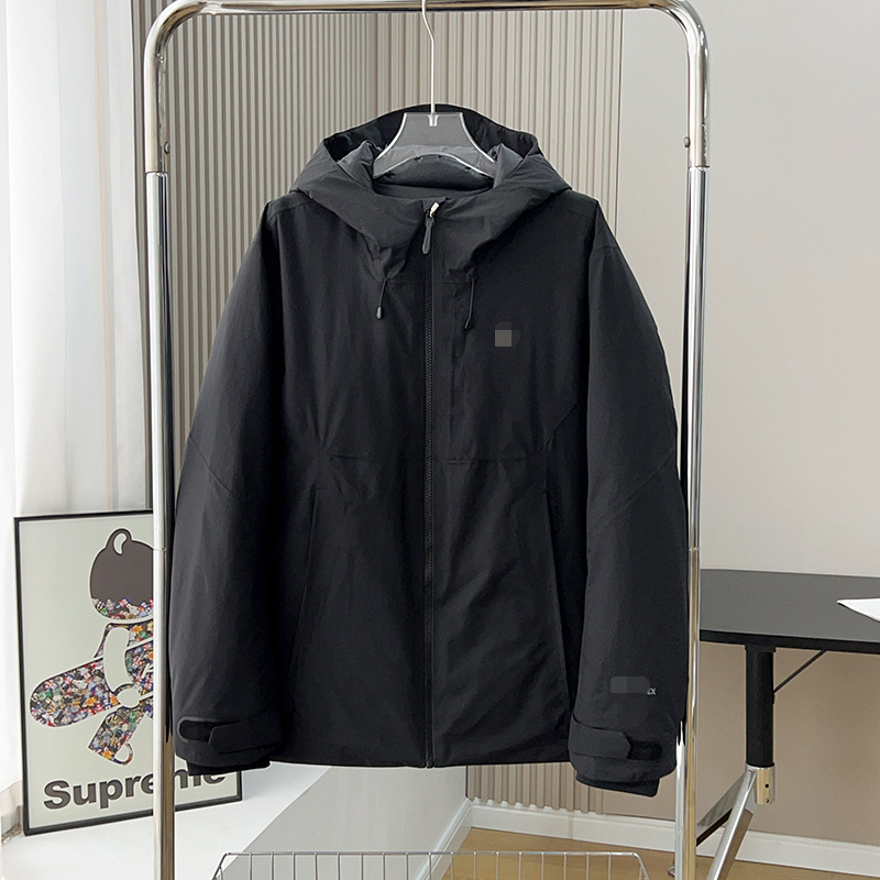 Muška zimska jakna s kapuljom, vodootporna i otporna na vjetar, punilo od gusjeg perja 80%, 700 punjenja, izdržljivost na hladnoću -30°C do -15°C