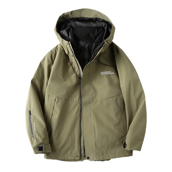 Muška zimska jakna s kapuljačom, sadržaj perja 81–85%, nadomještaj 100–150 g, prozračna, zaštita od hladnoće -30°C do -15°C