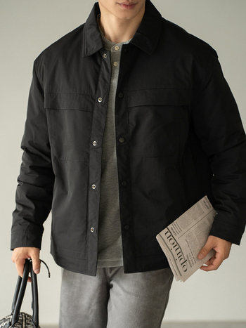 Μπουφάν από πούπουλο πάπιας, αντιανεμικό και ζεστό, γέμισμα πούπουλα πάπιας 90%, κοντό μήκος, γιακά τύπου πέτο