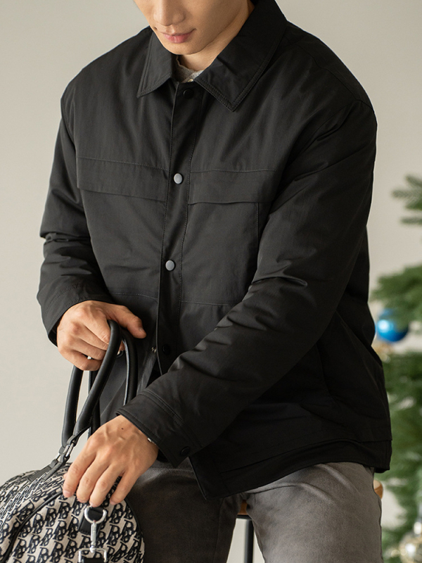 Μπουφάν από πούπουλο πάπιας, αντιανεμικό και ζεστό, γέμισμα πούπουλα πάπιας 90%, κοντό μήκος, γιακά τύπου πέτο