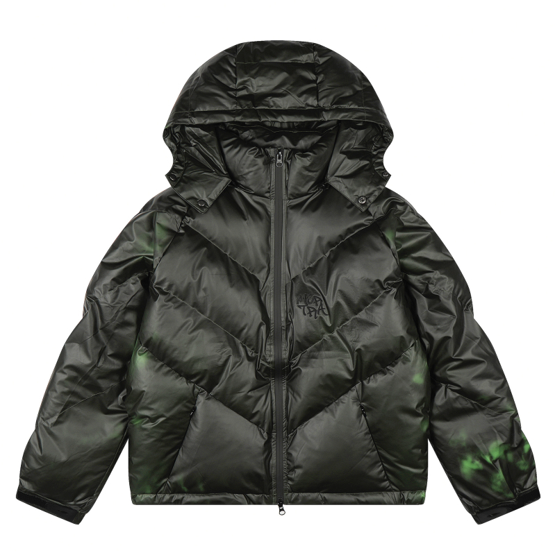 Kapucnis, vastag poliészter-töltésű pamutkabát, Harajuku kardigan stílus, cipzáras zsebek, húzózsinóros alsó, téli 2025