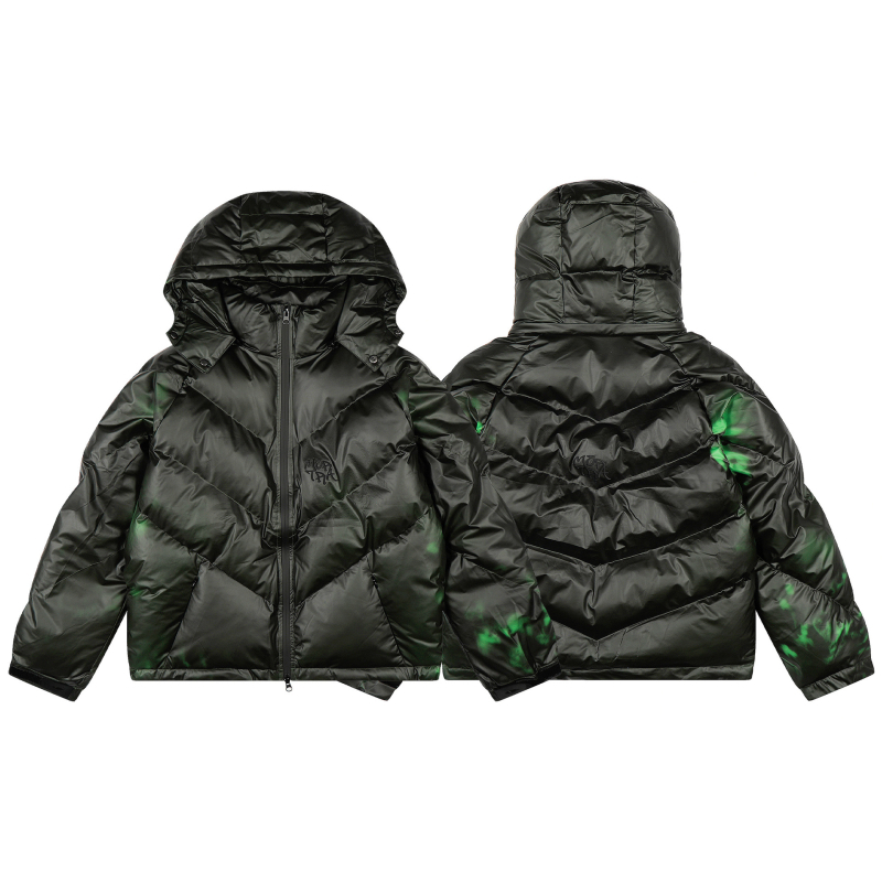 Kapucnis, vastag poliészter-töltésű pamutkabát, Harajuku kardigan stílus, cipzáras zsebek, húzózsinóros alsó, téli 2025