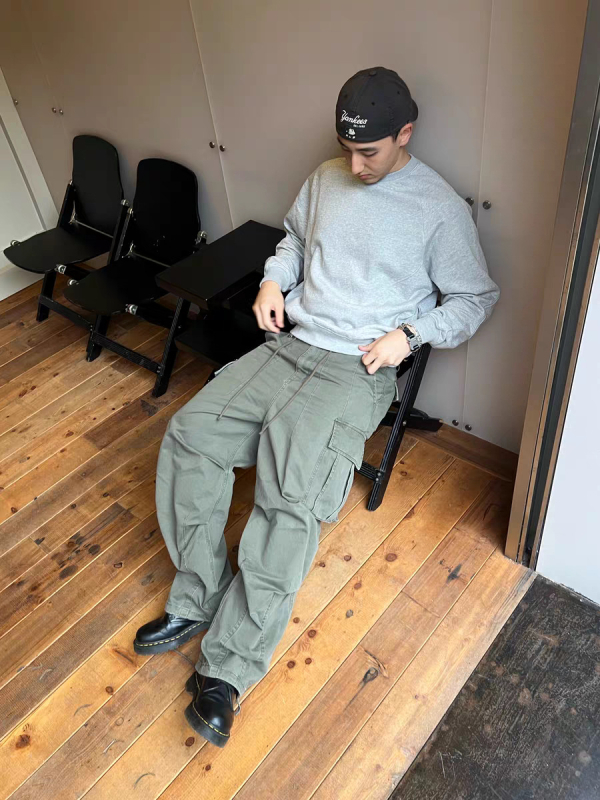 FBUF debeli pamukasti sweatshirt s boxy krojem, stojeći ovratnik, dugi rukav, patch detalji, 96%+ pamuk, tkanina 500G, za proljeće i jesen