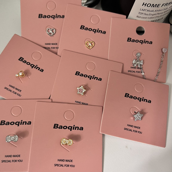 Naušnice – titan čelik, elektroplatirane, dizajn mašna, sladak svježi stil, za žene