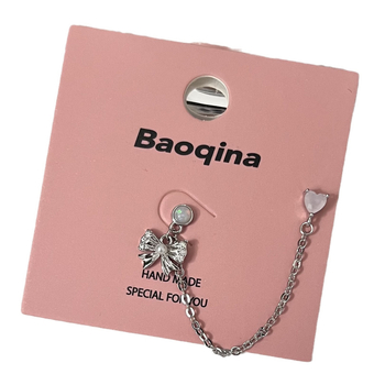 Naušnice – titan čelik, elektroplatirane, dizajn mašna, sladak svježi stil, za žene