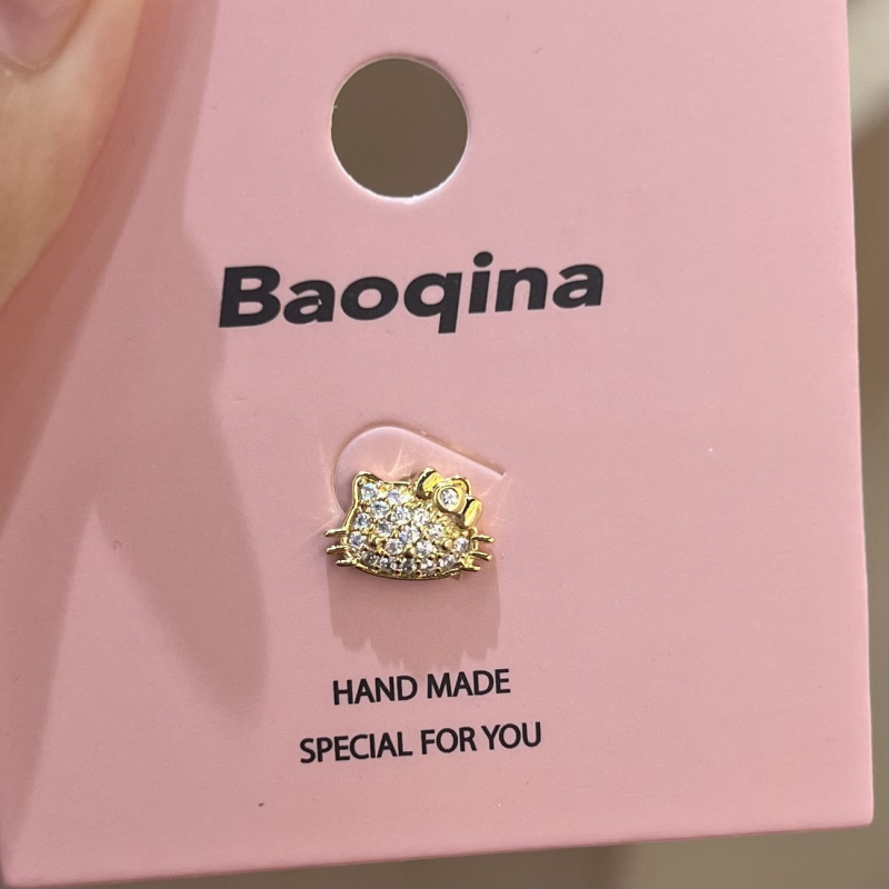 Naušnice – titan čelik, elektroplatirane, dizajn mašna, sladak svježi stil, za žene