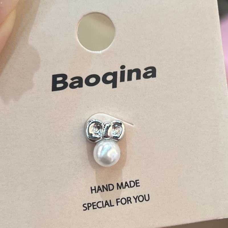 Naušnice – titan čelik, elektroplatirane, dizajn mašna, sladak svježi stil, za žene