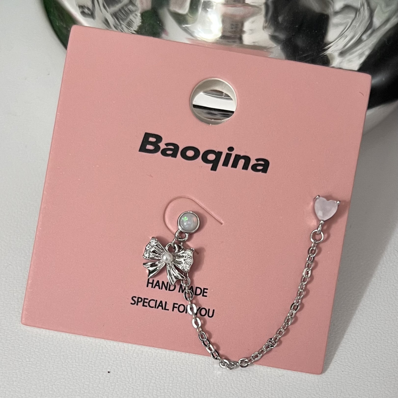 Naušnice – titan čelik, elektroplatirane, dizajn mašna, sladak svježi stil, za žene