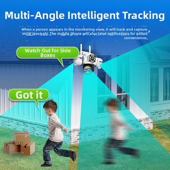 Sfēriska ārējā bezvadu novērošanas kamera ar 360° nakts redzi, 4G, universāla izmantošanai gan telpās, gan ārā